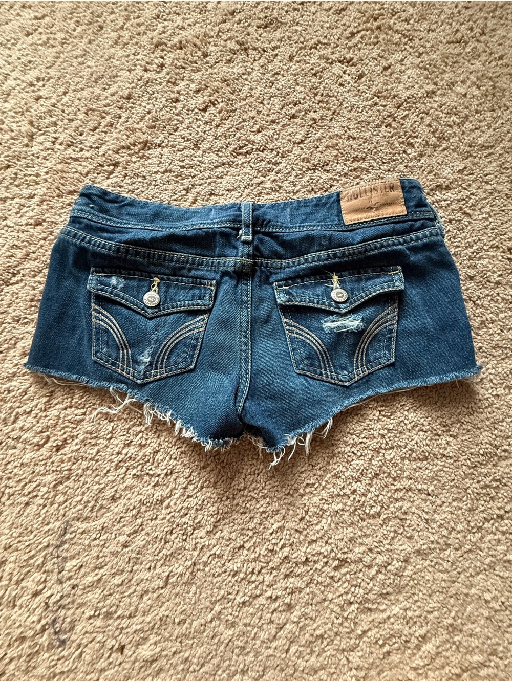 Hollister Dark Blue Denim Cutoff Shorts